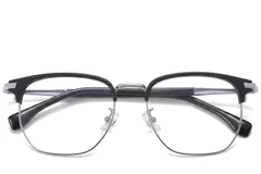 BS1913-0422_Black_Geometric_Titanium_Glasses_front