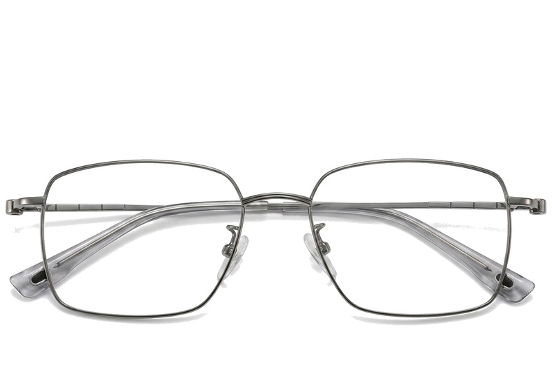 BS1913-0423_Grey_Rectangular_Titanium_Glasses_front