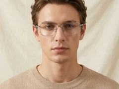 BS1913-0425_Silver_Rectangular_Titanium_Glasses_front