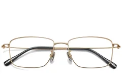 BS1913-0428_Golden_Rectangular_Titanium_Glasses_front
