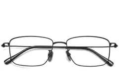 BS1913-0430_Black_Rectangular_Titanium_Glasses_front