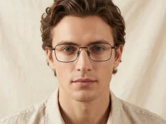BS1913-0430_Black_Rectangular_Titanium_Glasses_front