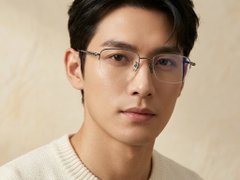 BS1913-0431_Grey_Semi-rimless_Titanium_Glasses_front