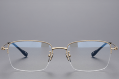 BS1913-0432_Golden_Semi-rimless_Titanium_Glasses_front