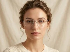 BS1913-0433_Silver_Semi-rimless_Titanium_Glasses_front