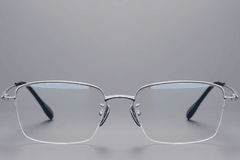 BS1913-0433_Silver_Semi-rimless_Titanium_Glasses_front