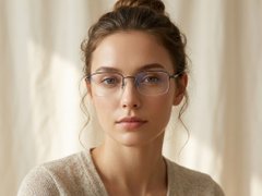 BS1913-0434_Black_Semi-rimless_Titanium_Glasses_front
