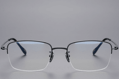 BS1913-0434_Black_Semi-rimless_Titanium_Glasses_front