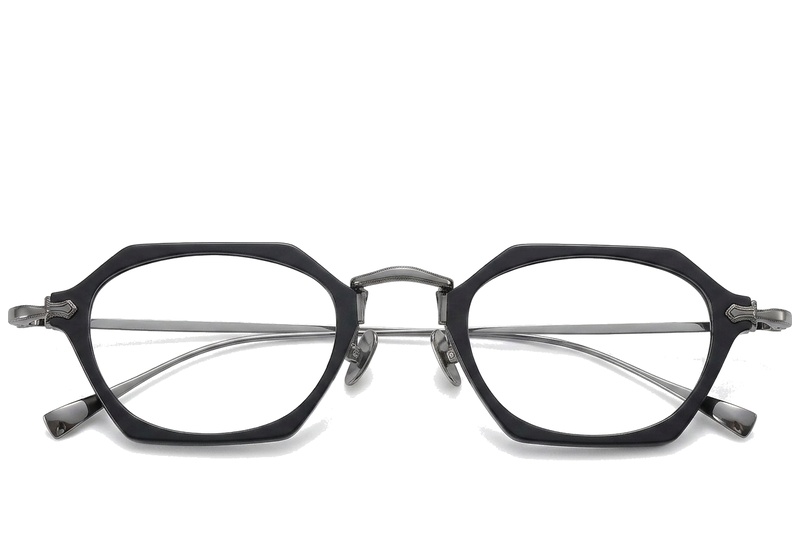 BS1913-0435_Black_Geometric_Titanium_Glasses_front
