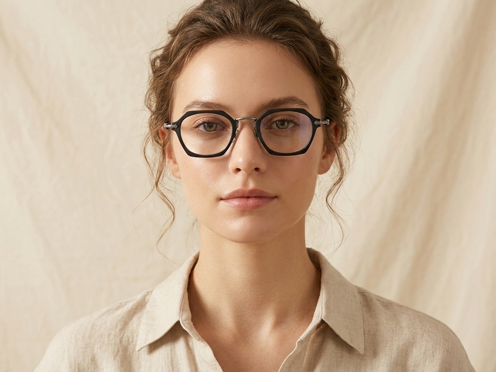 BS1913-0435_Black_Geometric_Titanium_Glasses_front