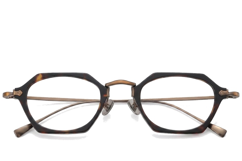 BS1913-0437_Tortoiseshell_Geometric_Titanium_Glasses_front