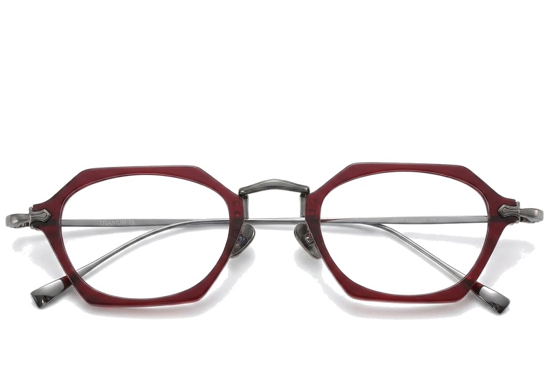 BS1913-0439_Red_Geometric_Titanium_Glasses_front
