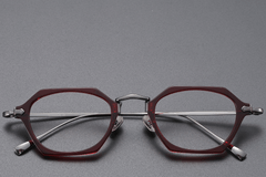 BS1913-0439_Red_Geometric_Titanium_Glasses_front