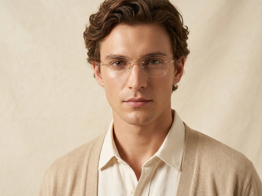 BS1913-0441_Golden_Invisible_Titanium_Glasses_front