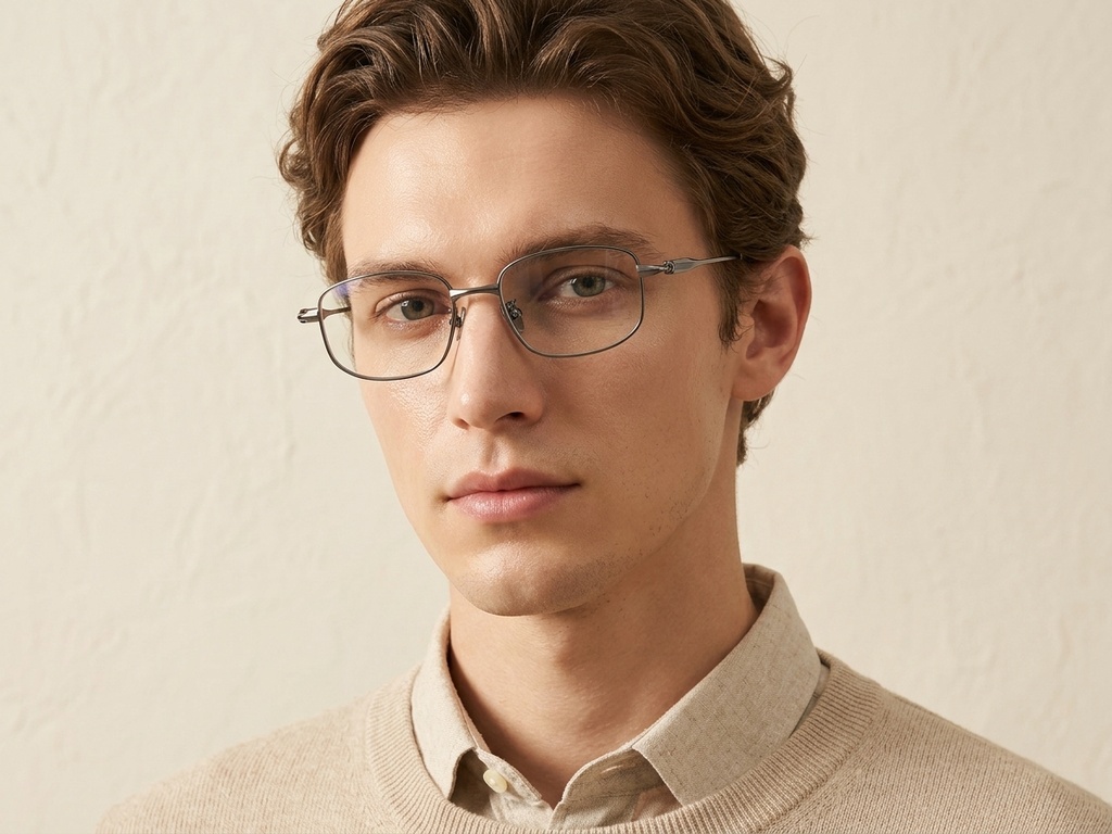 BS1913-0448_Grey_Rectangular_Titanium_Glasses_front
