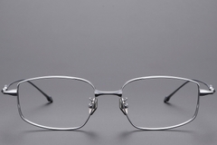 BS1913-0450_Silver_Rectangular_Titanium_Glasses_front