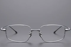 BS1913-0450_Silver_Rectangular_Titanium_Glasses_front