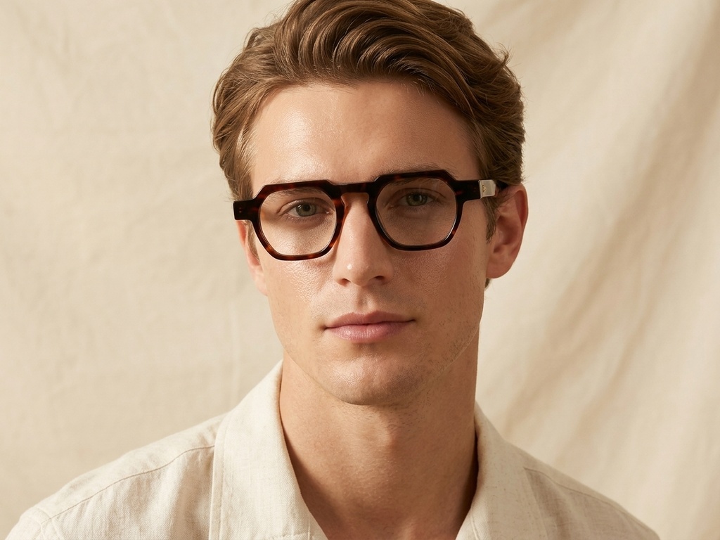 BS1913-0453_Tortoiseshell_Geometric_Acetate_Glasses_front