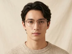 BS1913-0458_Brown_Oval_Titanium_Glasses_front