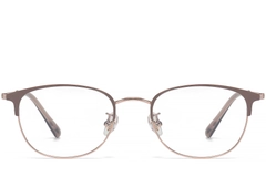 BS1913-0458_Brown_Oval_Titanium_Glasses_front