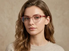 BS1913-0460_Red_Oval_Titanium_Glasses-tryon_female