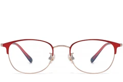 BS1913-0460_Red_Oval_Titanium_Glasses_front