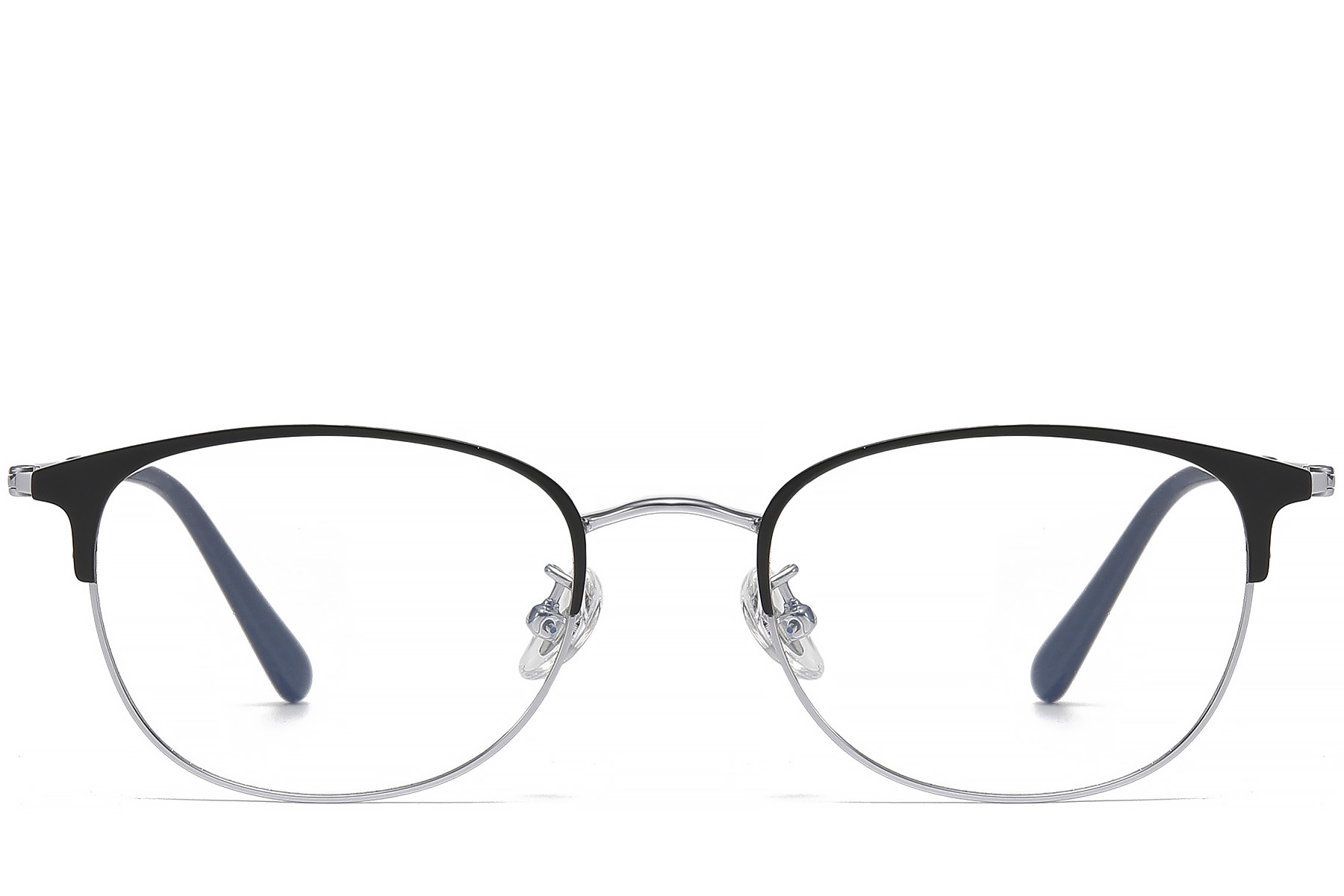 BS1913-0461_Black_Oval_Titanium_Glasses_front