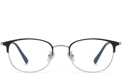 BS1913-0461_Black_Oval_Titanium_Glasses_front