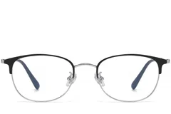 BS1913-0461_Black_Oval_Titanium_Glasses_front