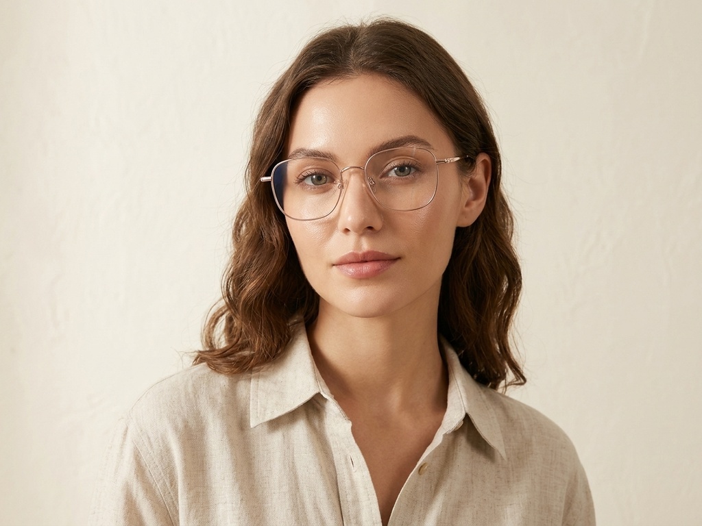 BS1913-0467_Pink_Geometric_Titanium_Glasses-tryon_female