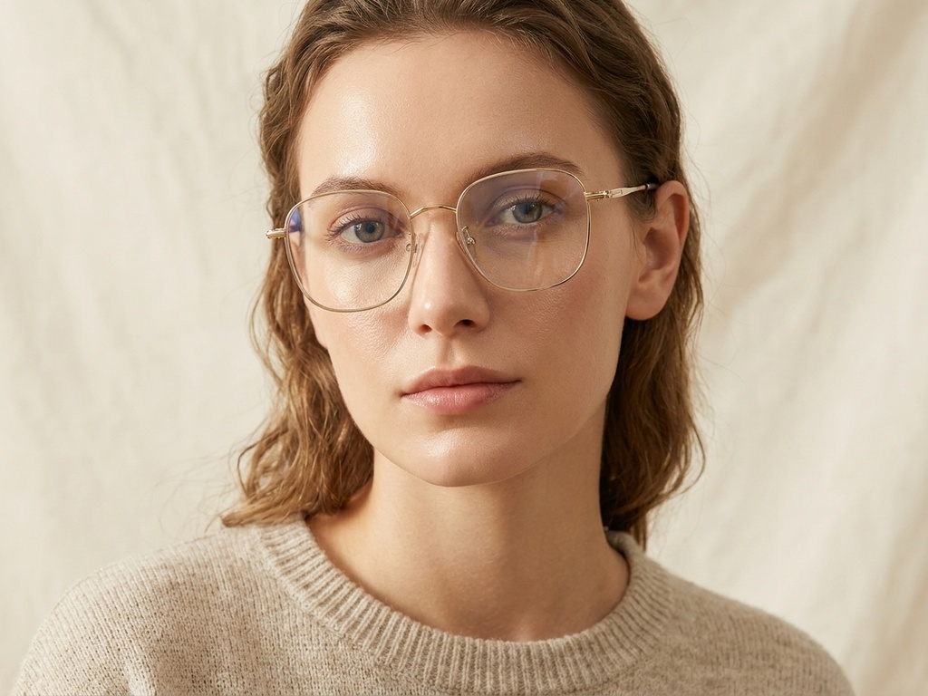 BS1913-0468_Golden_Geometric_Titanium_Glasses-tryon_female