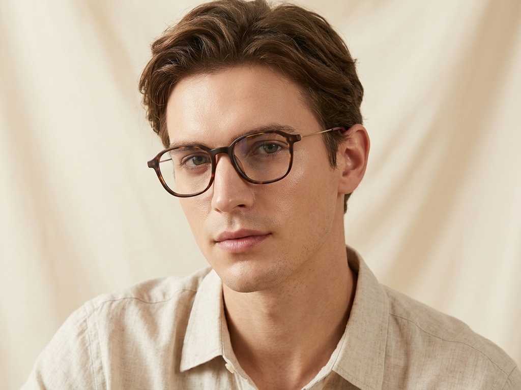 BS1913-0471_Tortoiseshell_Rectangular_Titanium_Glasses-tryon_male