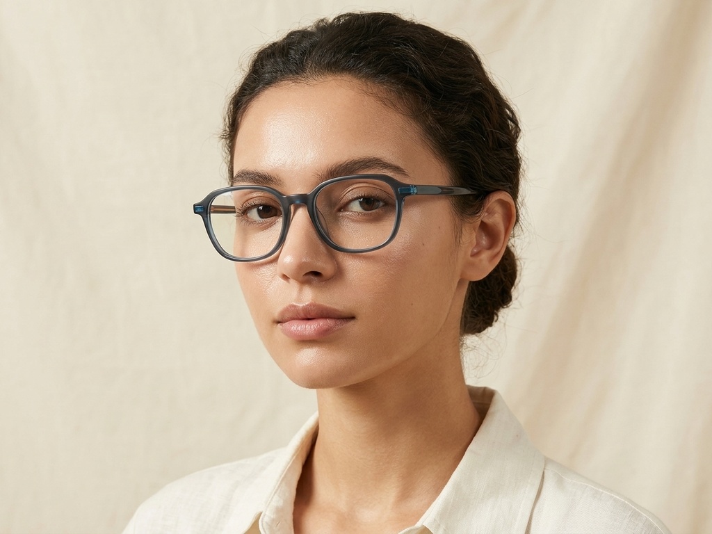 BS1913-0473_Blue_Rectangular_Titanium_Glasses-tryon_female