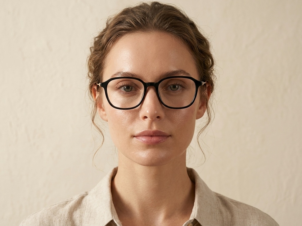 BS1913-0474_Black_Rectangular_Titanium_Glasses-tryon_female