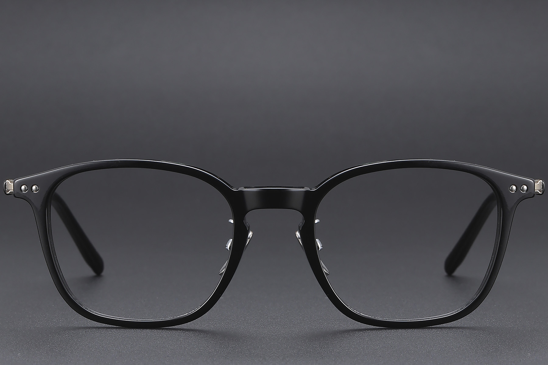 BS1913-0479_Black_Rectangular_Acetate_Glasses_front