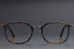 BS1913-0483_Tortoiseshell_Rectangular_Titanium_Glasses_front