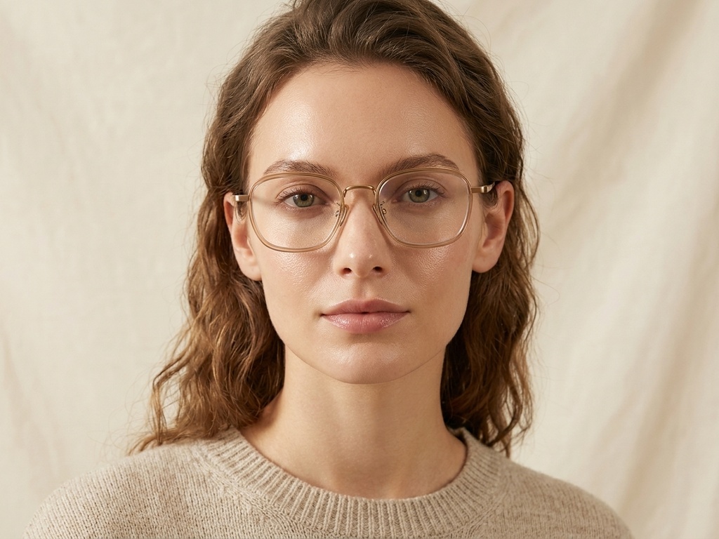 BS1913-0484_Brown_Rectangular_Titanium_Glasses-tryon_female