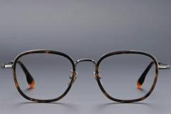 BS1913-0485_Tortoiseshell_Rectangular_Titanium_Glasses_front