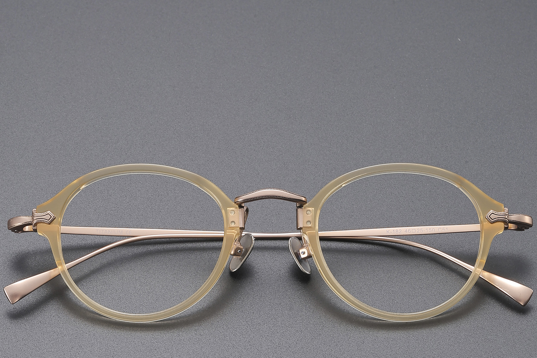 BS1913-0492_Yellow_Oval_Titanium_Glasses_front