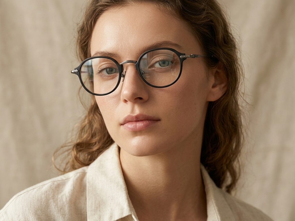 BS1913-0493_Black_Oval_Titanium_Glasses-tryon_female