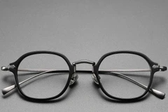 BS1913-0493_Black_Oval_Titanium_Glasses_front