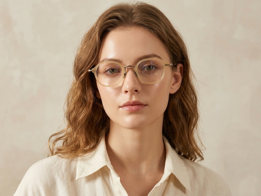 BS1913-0497_Yellow_Oval_Titanium_Glasses-tryon_female