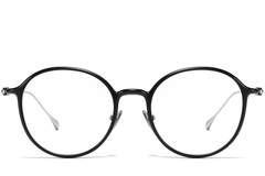 BS1913-0498_Black_Oval_Titanium_Glasses_front