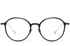 BS1913-0498_Black_Oval_Titanium_Glasses_front