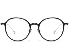 BS1913-0498_Black_Oval_Titanium_Glasses_front