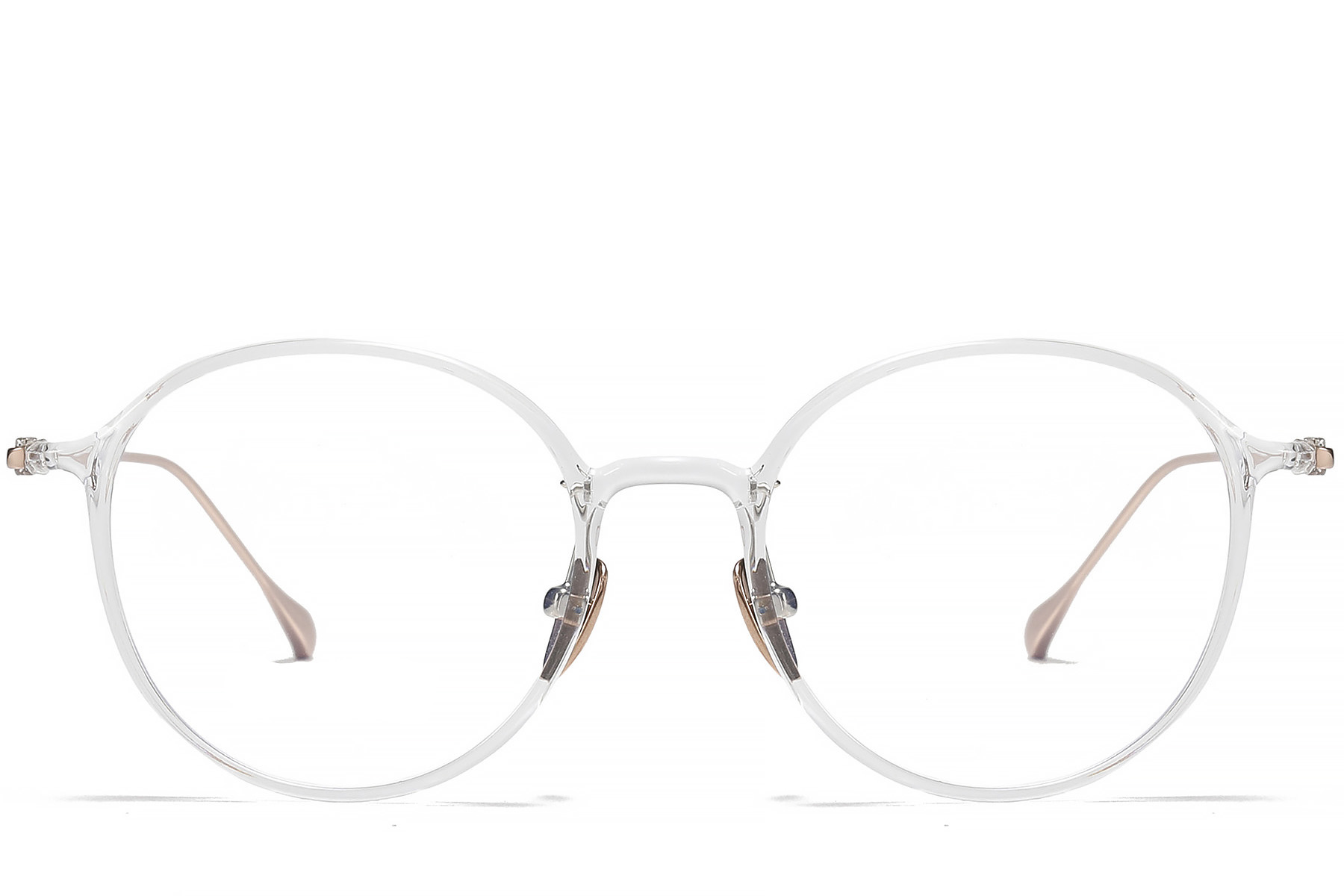 BS1913-0500_Transparent_Oval_Titanium_Glasses_front