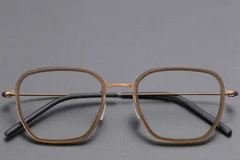 BS1913-0508_Brown_Rectangular_Titanium_Glasses_front