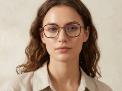 BS1913-0509_Tortoiseshell_Rectangular_Titanium_Glasses-tryon_female