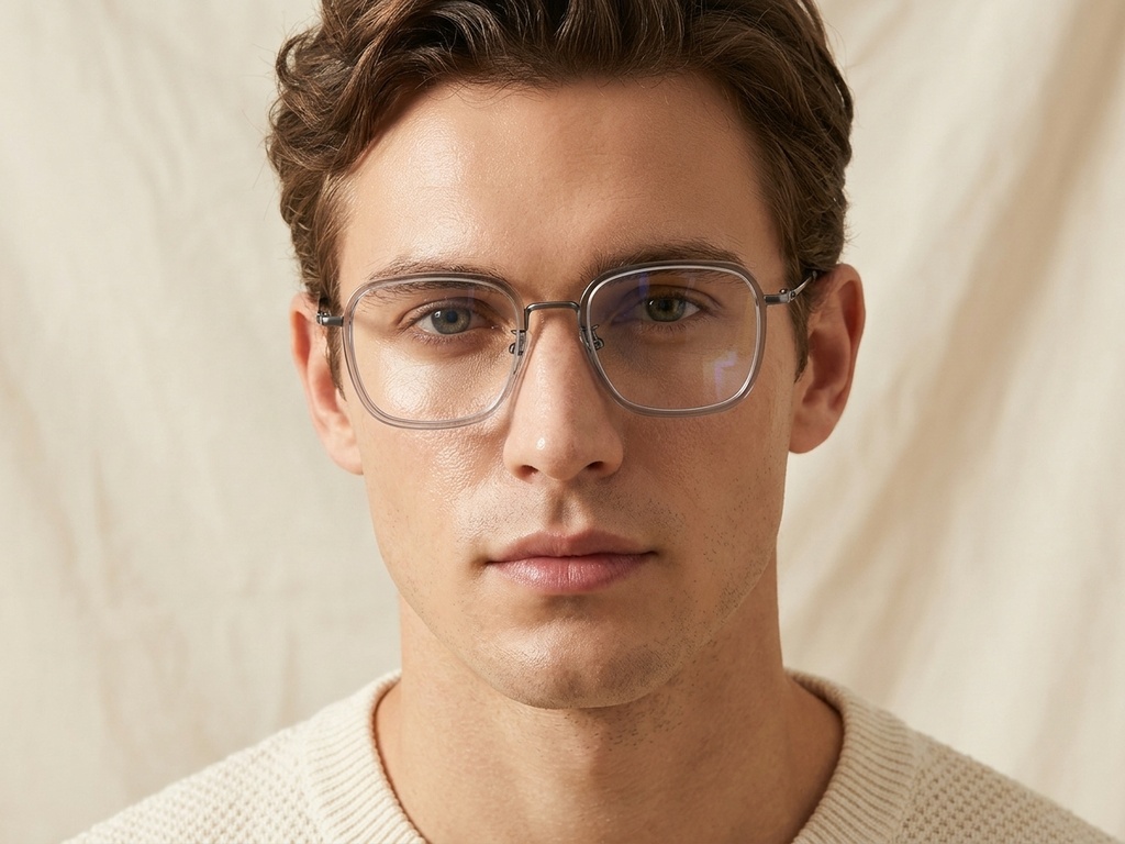 BS1913-0510_Grey_Rectangular_Titanium_Glasses_corner-tryon_male