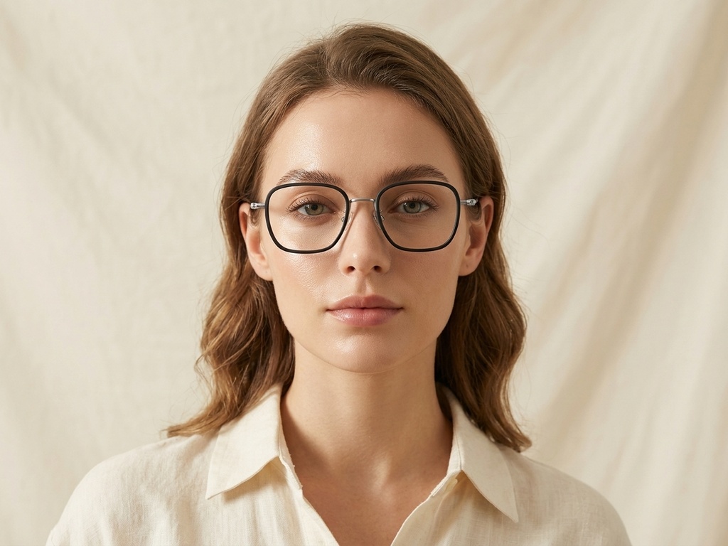 BS1913-0511_Black_Rectangular_Titanium_Glasses-tryon_female